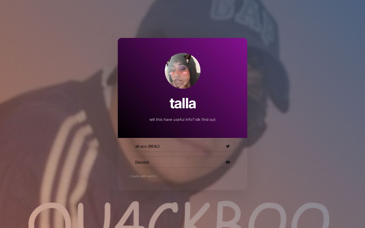Carrd profile picture for @talla